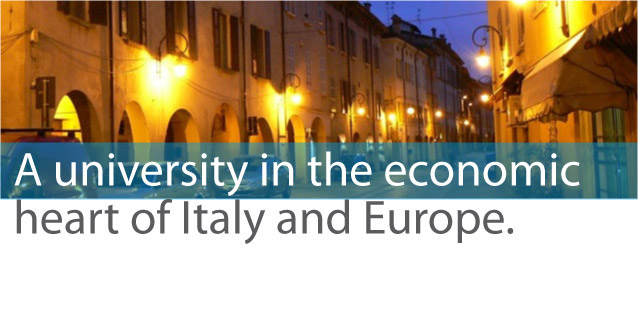 A street in the centre of Modena - A university in the economic heart of Italy and Europe